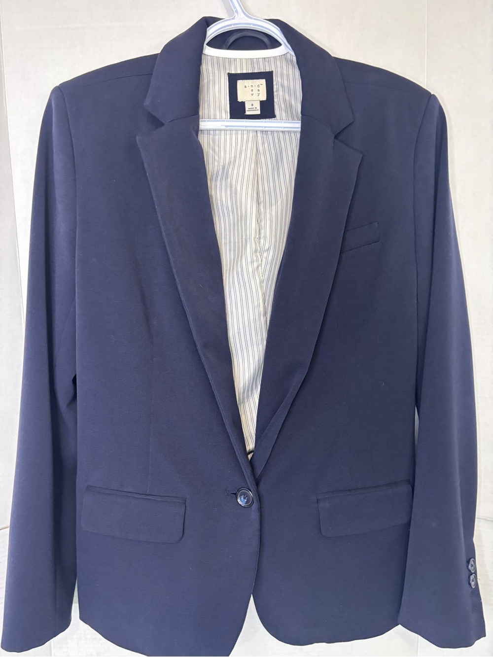 a new day Navy Single-Button Women's Blazer Business Casual Preppy Collegiate